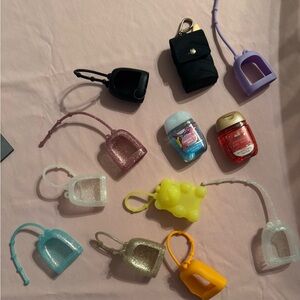 Assorted Hand Sanitizer Holders and Mini Sanitizers - Pastel & Bright Mix